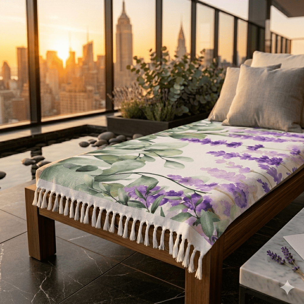 Eucalyptus Lavender Boho Beach Cloth - Scented Sanctuary - Tranquility - The Quiet Edit Studios