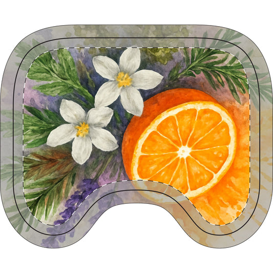 Clarity Calm Breeze | Watercolor Orange Slice Floral Bathroom 3-Piece Decor | Scented Sanctuary
