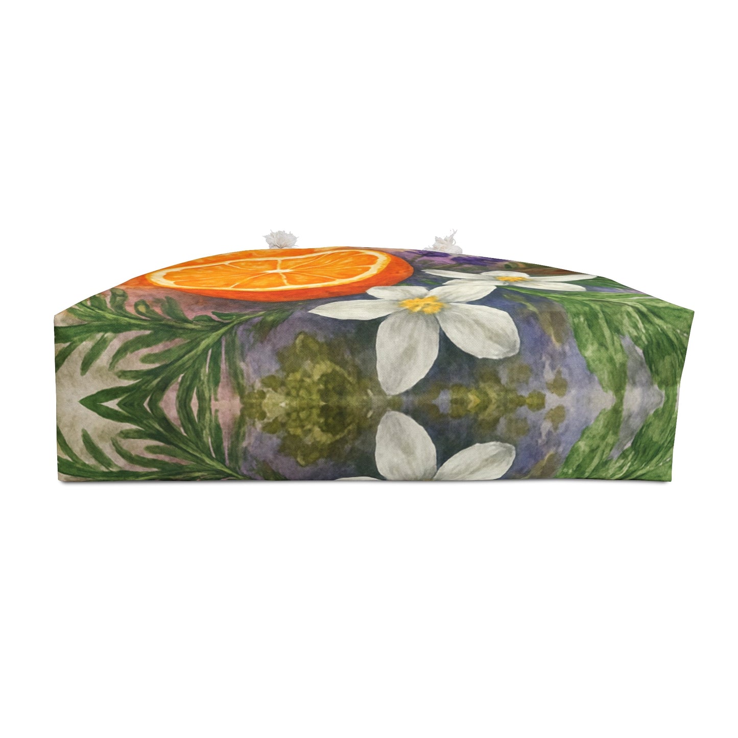 Citrus & Lavender Floral Weekender Beach Bag | Orange Slice Watercolor Tote Scented Sanctuary - Clarity - The Quiet Edit Studios