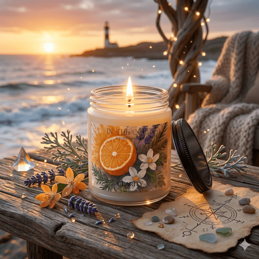 Clarity Calm Breeze Candle | Gentle Watercolor Luxury Home Decor | Scented Sanctuary - The Quiet Edit Studios
