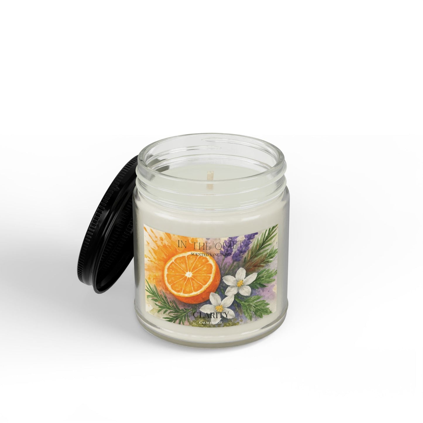 Clarity Calm Breeze Candle | Gentle Watercolor Luxury Home Decor | Scented Sanctuary - The Quiet Edit Studios