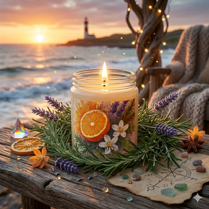 Clarity Calm Breeze Candle | Gentle Watercolor Luxury Home Decor | Scented Sanctuary - The Quiet Edit Studios