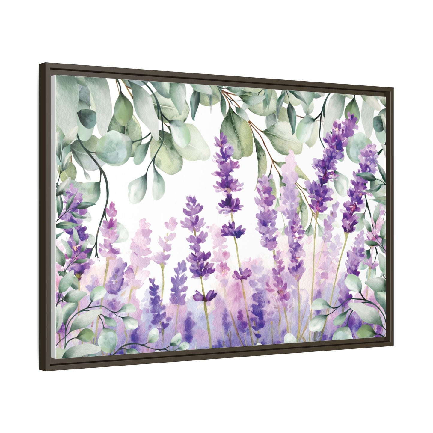 Eucalyptus Lavender Watercolor Framed Canvas - Scented Sanctuary - Tranquility - The Quiet Edit Studios