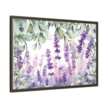 Eucalyptus Lavender Watercolor Framed Canvas - Scented Sanctuary - Tranquility - The Quiet Edit Studios