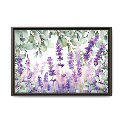 Eucalyptus Lavender Watercolor Framed Canvas - Scented Sanctuary - Tranquility - The Quiet Edit Studios