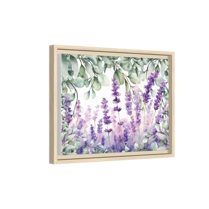 Eucalyptus Lavender Watercolor Framed Canvas - Scented Sanctuary - Tranquility - The Quiet Edit Studios