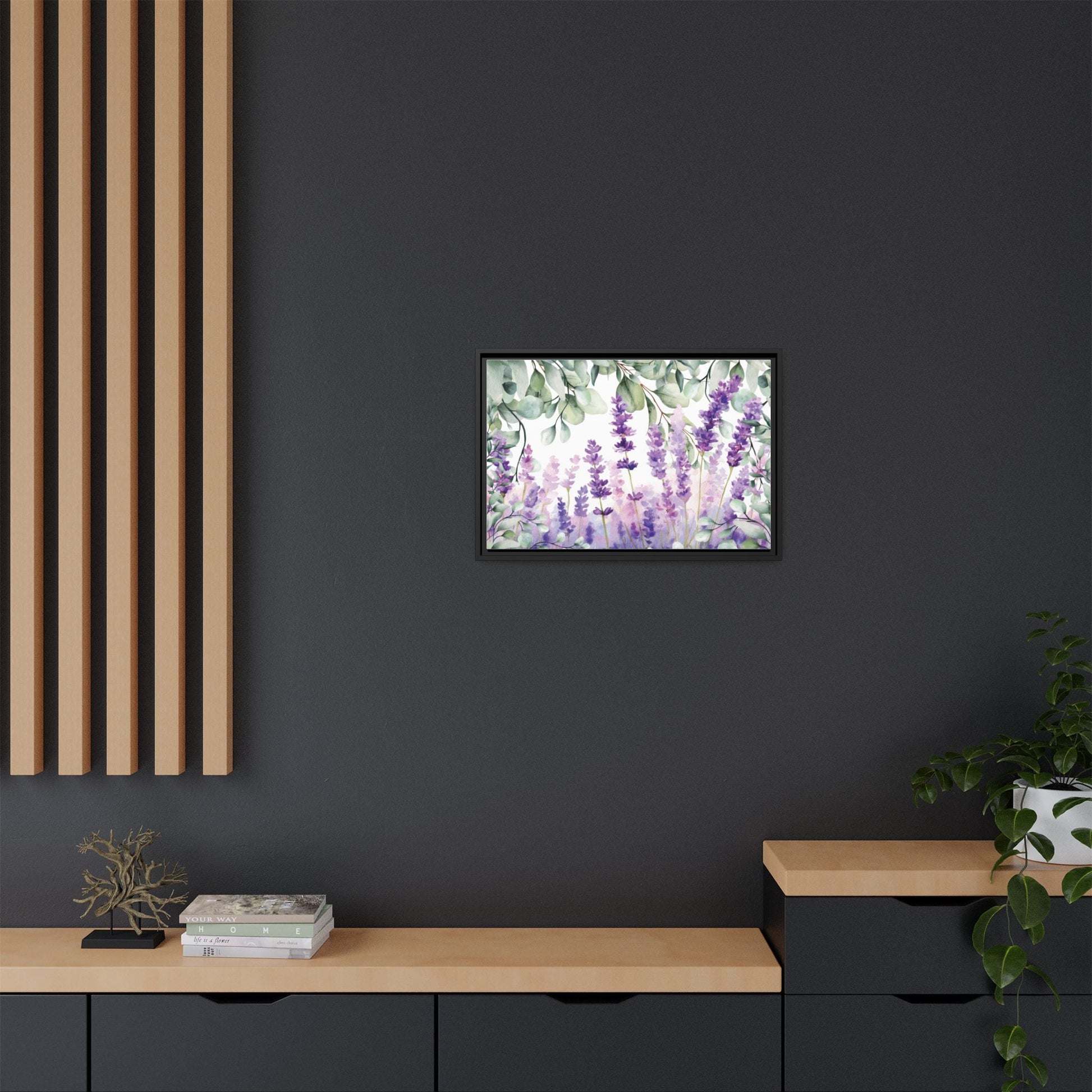 Eucalyptus Lavender Watercolor Framed Canvas - Scented Sanctuary - Tranquility - The Quiet Edit Studios