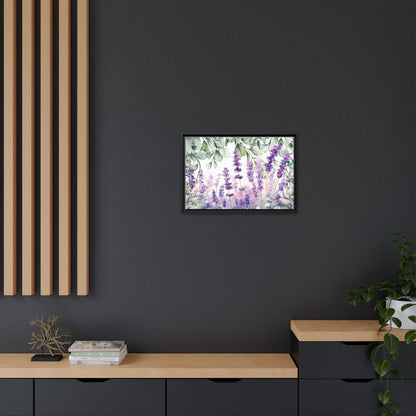 Eucalyptus Lavender Watercolor Framed Canvas - Scented Sanctuary - Tranquility - The Quiet Edit Studios