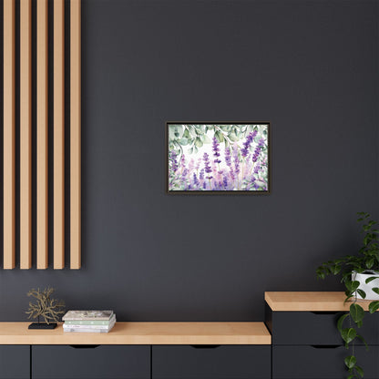 Eucalyptus Lavender Watercolor Framed Canvas - Scented Sanctuary - Tranquility - The Quiet Edit Studios