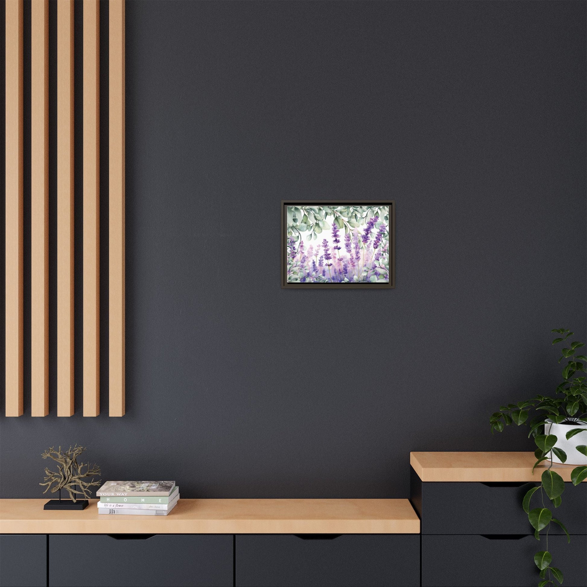 Eucalyptus Lavender Watercolor Framed Canvas - Scented Sanctuary - Tranquility - The Quiet Edit Studios