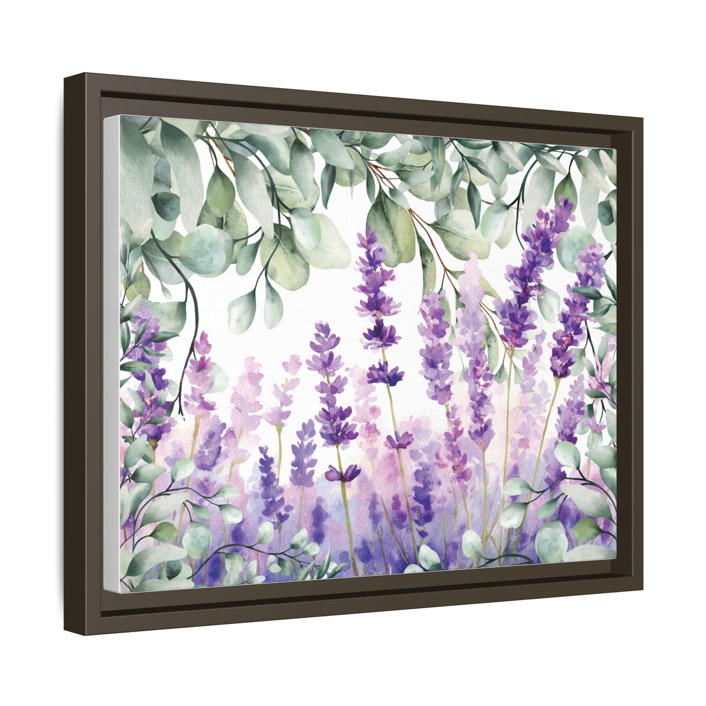 Eucalyptus Lavender Watercolor Framed Canvas - Scented Sanctuary - Tranquility - The Quiet Edit Studios