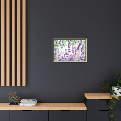 Eucalyptus Lavender Watercolor Framed Canvas - Scented Sanctuary - Tranquility - The Quiet Edit Studios