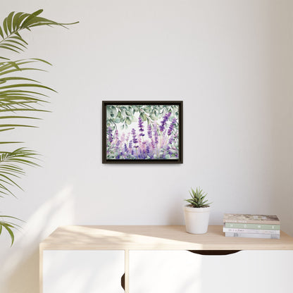 Eucalyptus Lavender Watercolor Framed Canvas - Scented Sanctuary - Tranquility - The Quiet Edit Studios