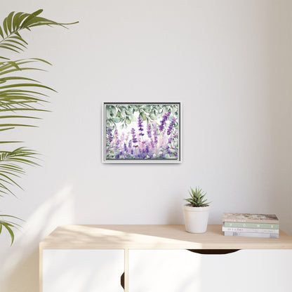 Eucalyptus Lavender Watercolor Framed Canvas - Scented Sanctuary - Tranquility - The Quiet Edit Studios