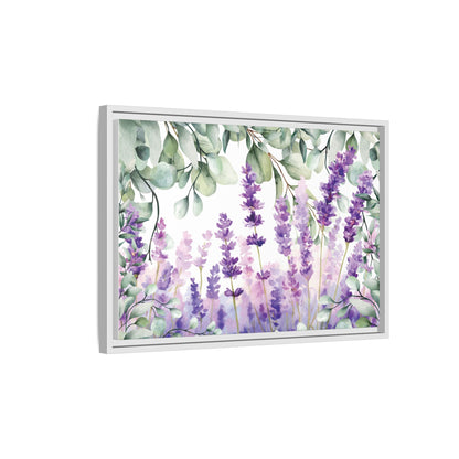 Eucalyptus Lavender Watercolor Framed Canvas - Scented Sanctuary - Tranquility - The Quiet Edit Studios
