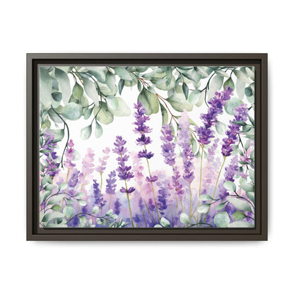 Eucalyptus Lavender Watercolor Framed Canvas - Scented Sanctuary - Tranquility - The Quiet Edit Studios