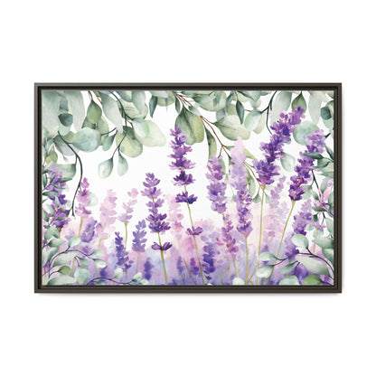 Eucalyptus Lavender Watercolor Framed Canvas - Scented Sanctuary - Tranquility - The Quiet Edit Studios
