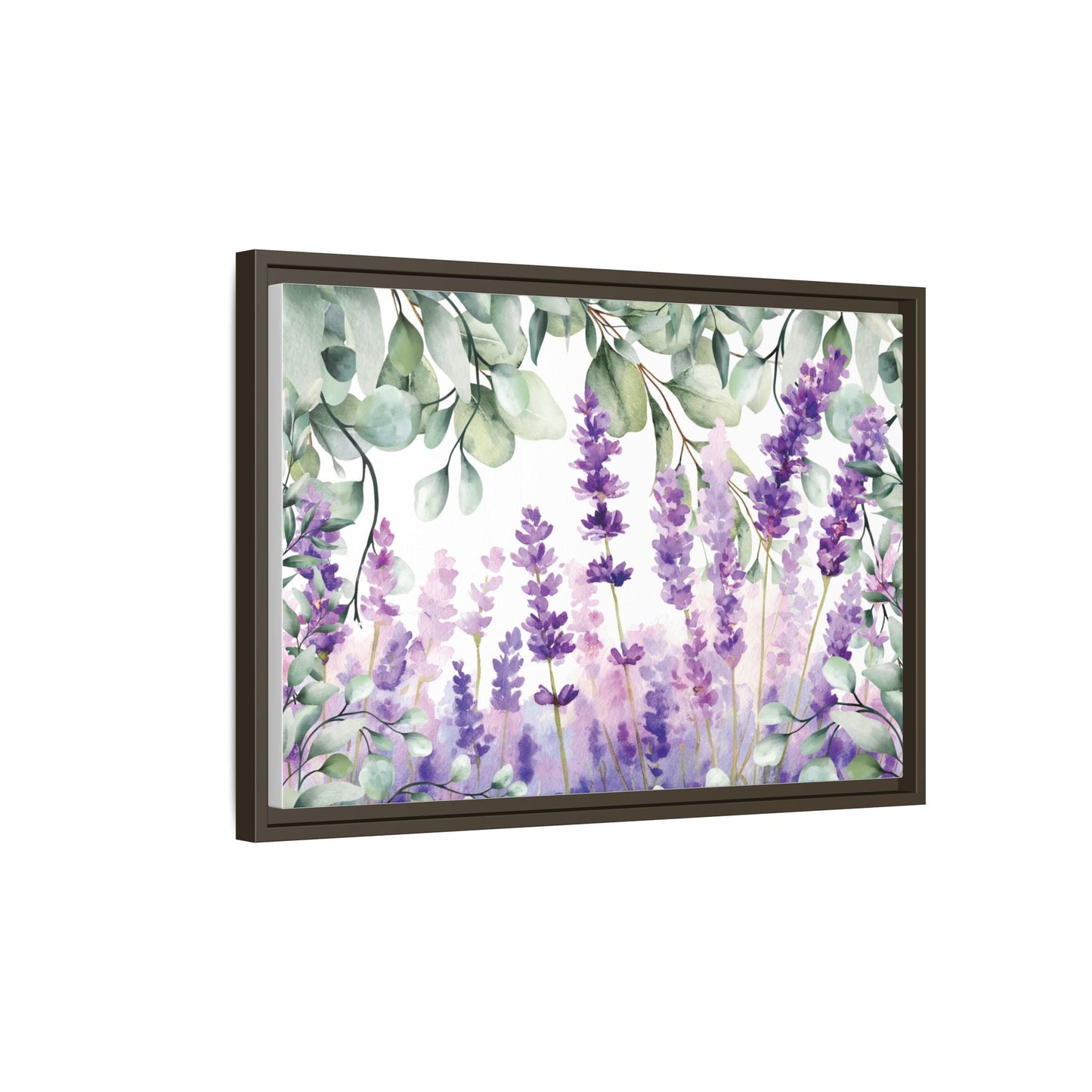 Eucalyptus Lavender Watercolor Framed Canvas - Scented Sanctuary - Tranquility - The Quiet Edit Studios