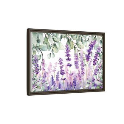 Eucalyptus Lavender Watercolor Framed Canvas - Scented Sanctuary - Tranquility - The Quiet Edit Studios