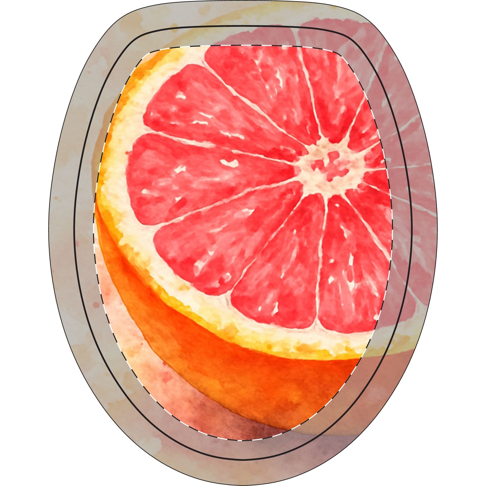 Grand Rising Pink Grapefruit Bathroom | Three - Piece Set | Watercolor Fruit Decor | Scented Sanctuary - The Quiet Edit Studios