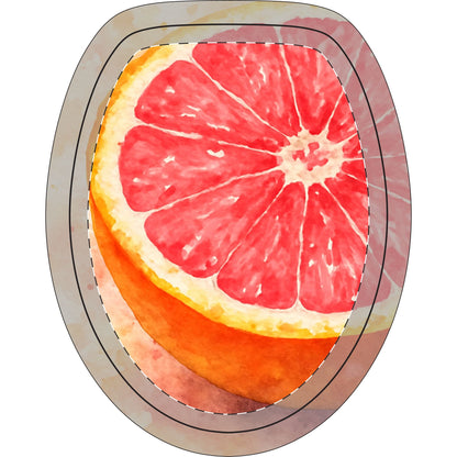 Grand Rising Pink Grapefruit Bathroom | Three - Piece Set | Watercolor Fruit Decor | Scented Sanctuary - The Quiet Edit Studios