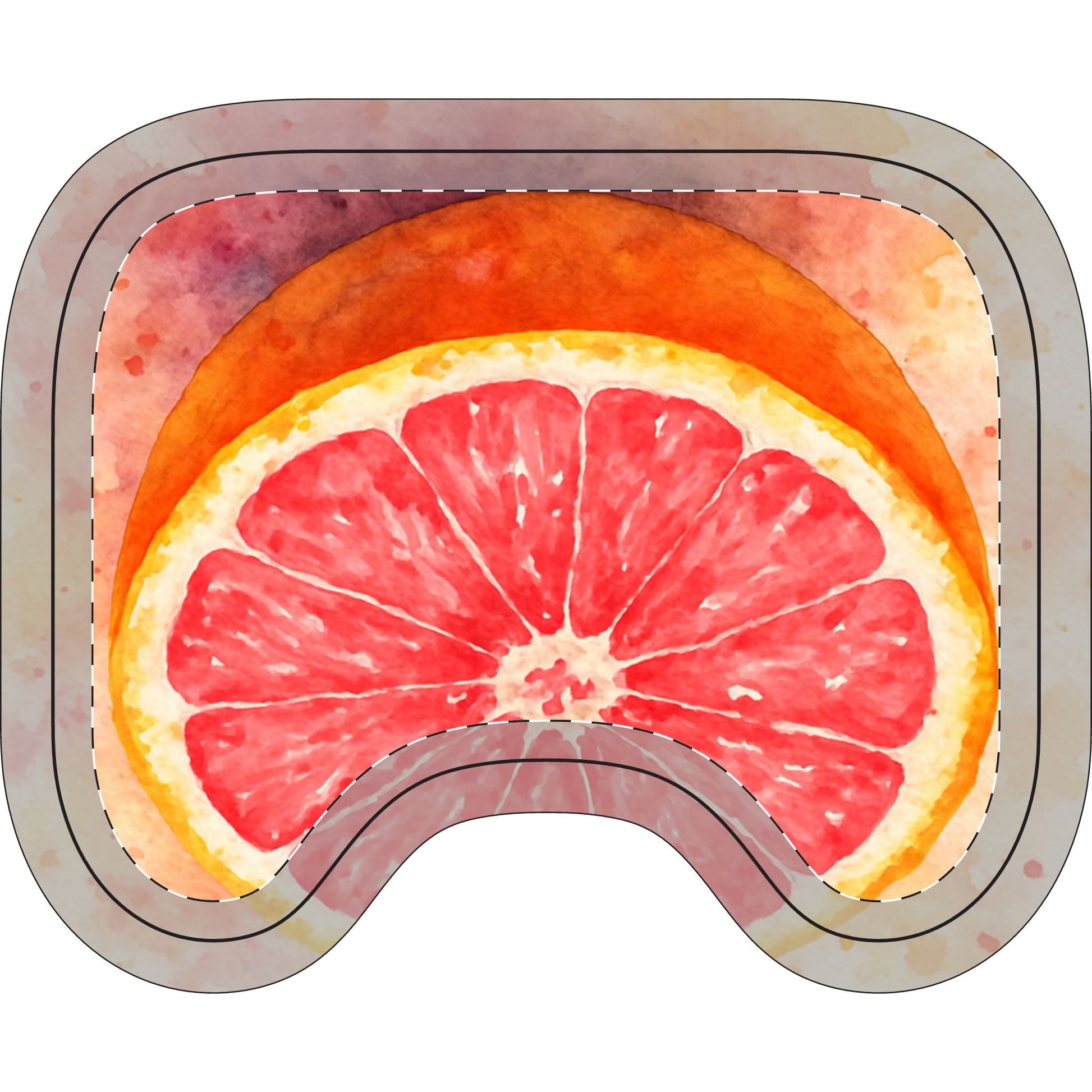 Grand Rising Pink Grapefruit Bathroom | Three - Piece Set | Watercolor Fruit Decor | Scented Sanctuary - The Quiet Edit Studios
