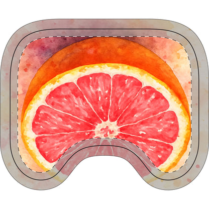 Grand Rising Pink Grapefruit Bathroom | Three - Piece Set | Watercolor Fruit Decor | Scented Sanctuary - The Quiet Edit Studios