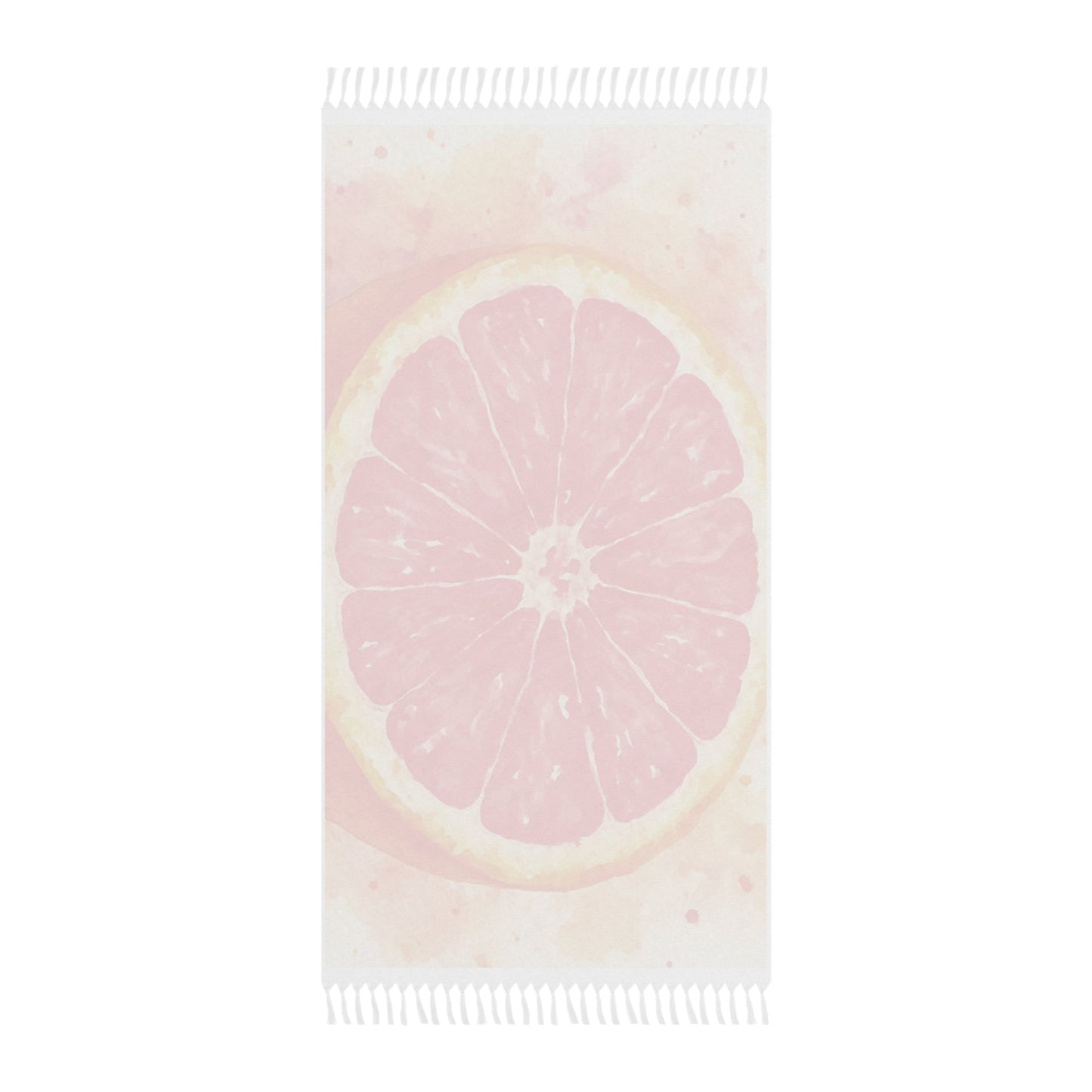 Grapefruit Slice Beach Towel | Boho Citrus Watercolor - The Quiet Edit Studios
