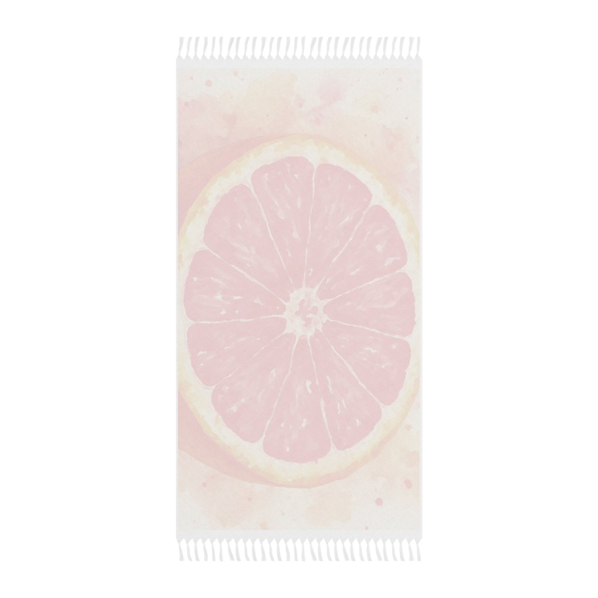 Grapefruit Slice Beach Towel | Boho Citrus Watercolor - The Quiet Edit Studios