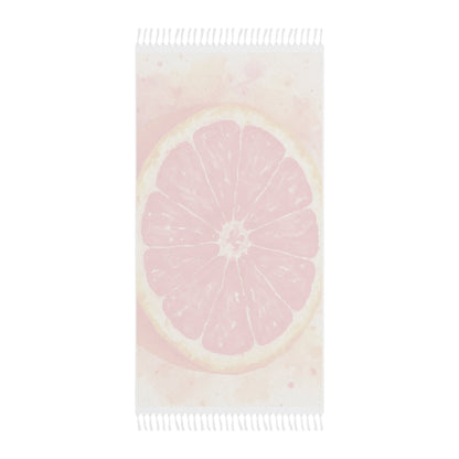Grapefruit Slice Beach Towel | Boho Citrus Watercolor - The Quiet Edit Studios