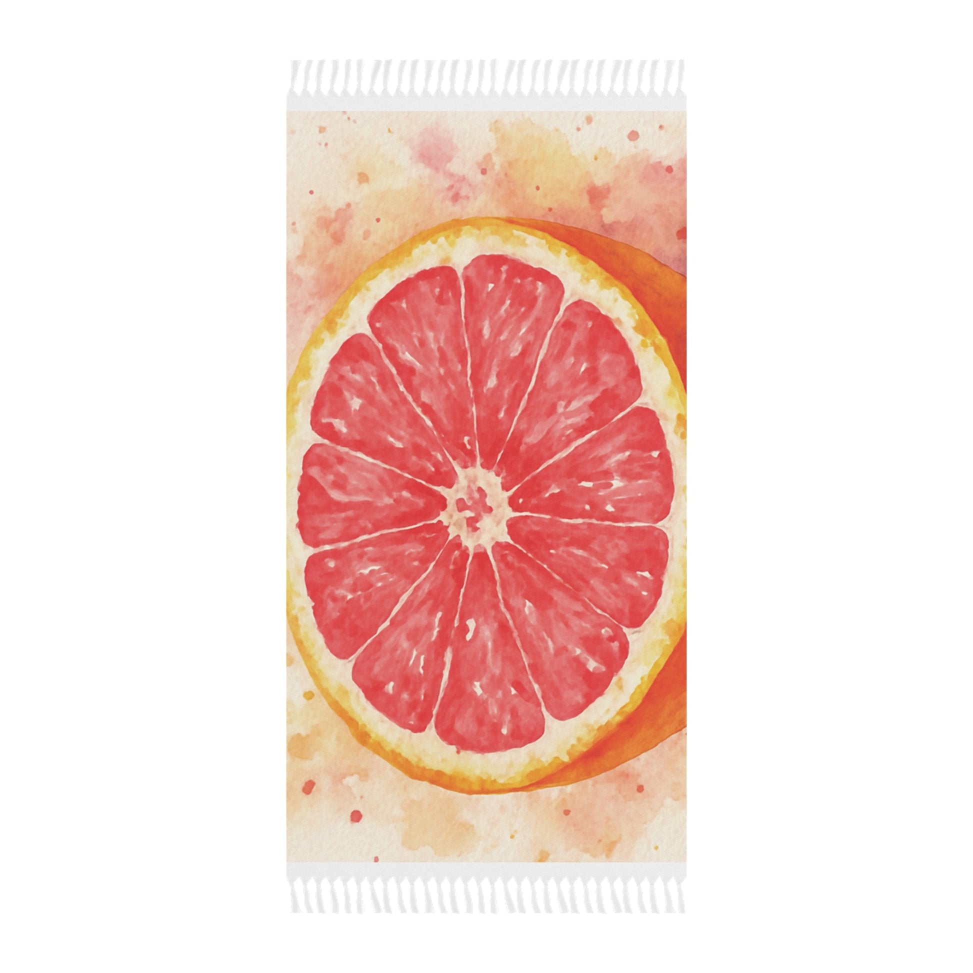 Grapefruit Slice Beach Towel | Boho Citrus Watercolor - The Quiet Edit Studios