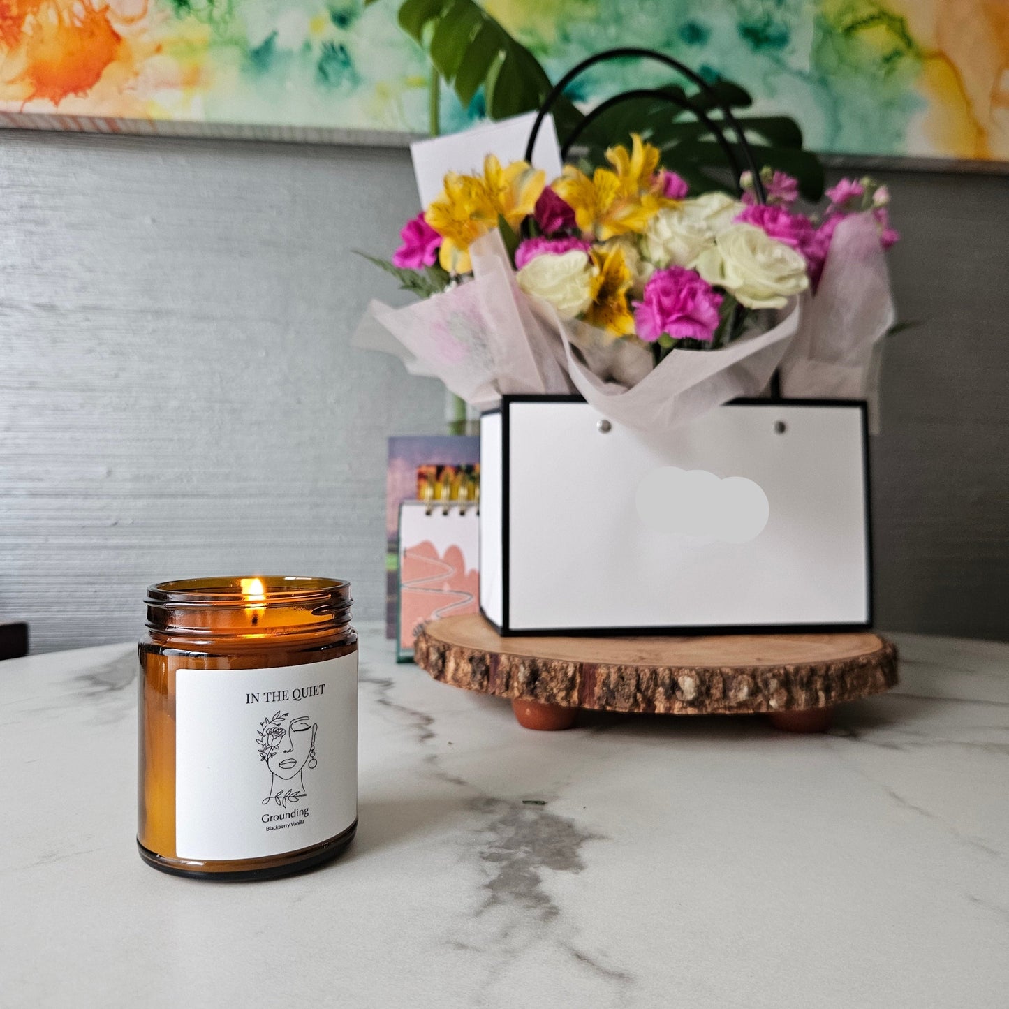 Grounding candle — blackberry vanilla soy wax | The Quiet Edit Studios - The Quiet Edit Studios