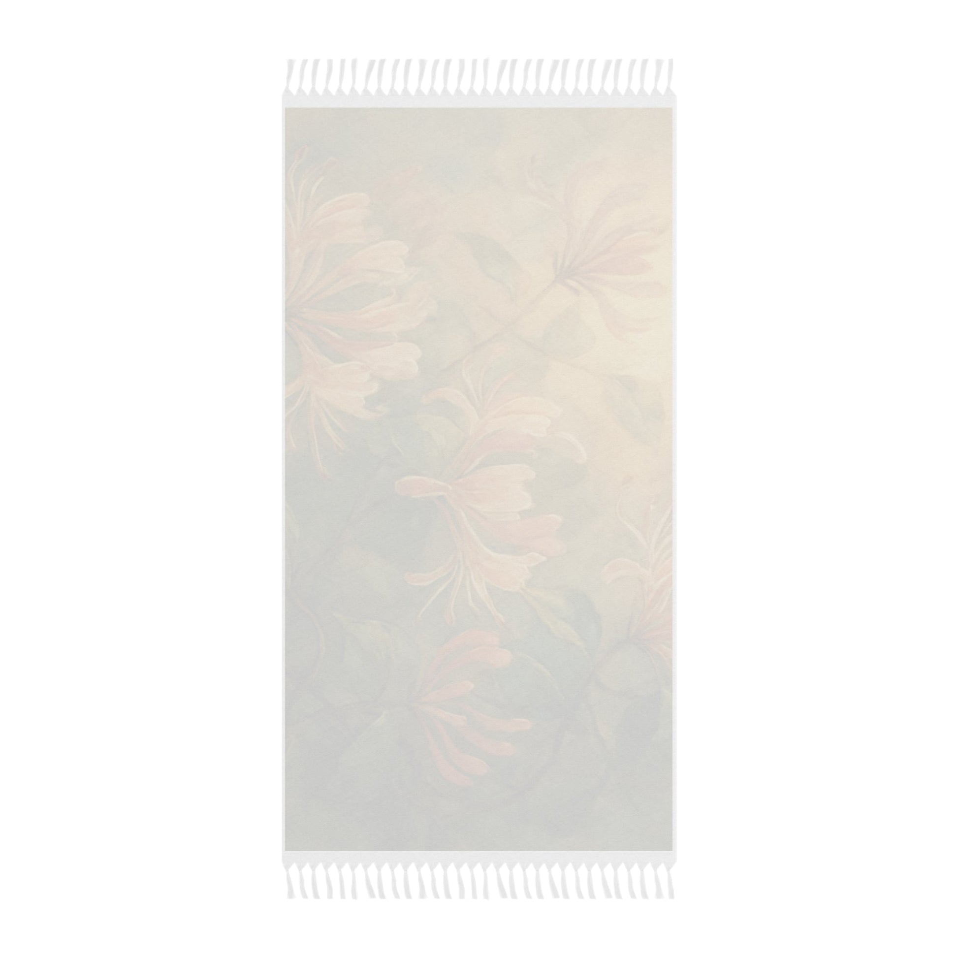 Honeysuckle Floral Boho Beach Towel | Lightweight Fringe Turkish Towel Scented Sanctuary - Soft Romance - The Quiet Edit Studios