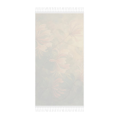 Honeysuckle Floral Boho Beach Towel | Lightweight Fringe Turkish Towel Scented Sanctuary - Soft Romance - The Quiet Edit Studios