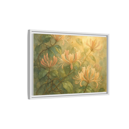 Honeysuckle Floral Wall Art Canvas Framed Scented Sanctuary - Soft Romance - The Quiet Edit Studios