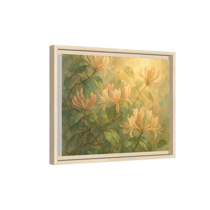 Honeysuckle Floral Wall Art Canvas Framed Scented Sanctuary - Soft Romance - The Quiet Edit Studios