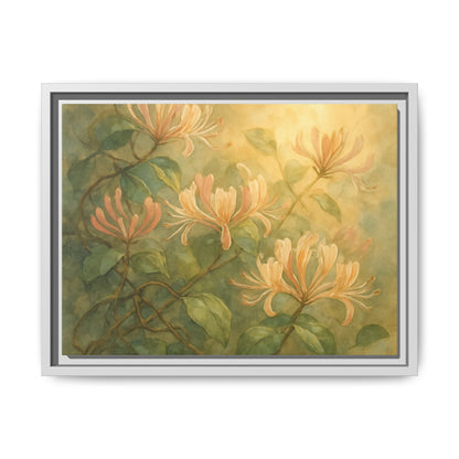Honeysuckle Floral Wall Art Canvas Framed Scented Sanctuary - Soft Romance - The Quiet Edit Studios