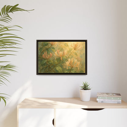 Honeysuckle Floral Wall Art Canvas Framed Scented Sanctuary - Soft Romance - The Quiet Edit Studios