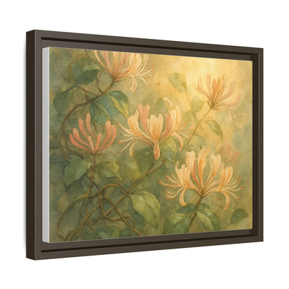 Honeysuckle Floral Wall Art Canvas Framed Scented Sanctuary - Soft Romance - The Quiet Edit Studios