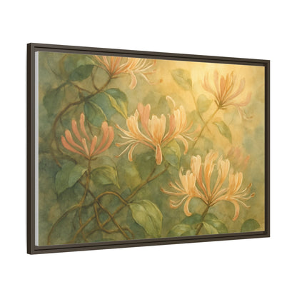 Honeysuckle Floral Wall Art Canvas Framed Scented Sanctuary - Soft Romance - The Quiet Edit Studios