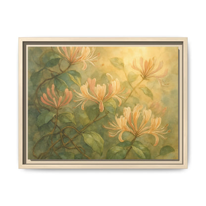 Honeysuckle Floral Wall Art Canvas Framed Scented Sanctuary - Soft Romance - The Quiet Edit Studios