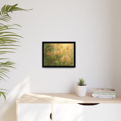 Honeysuckle Floral Wall Art Canvas Framed Scented Sanctuary - Soft Romance - The Quiet Edit Studios