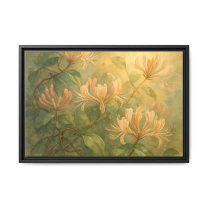 Honeysuckle Floral Wall Art Canvas Framed Scented Sanctuary - Soft Romance - The Quiet Edit Studios