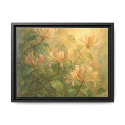 Honeysuckle Floral Wall Art Canvas Framed Scented Sanctuary - Soft Romance - The Quiet Edit Studios