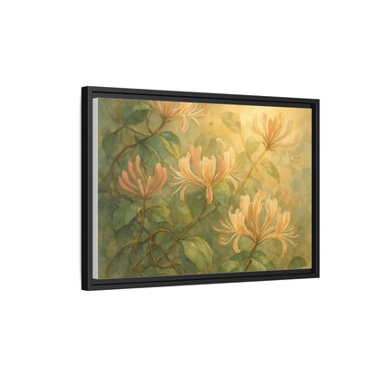 Honeysuckle Floral Wall Art Canvas Framed Scented Sanctuary - Soft Romance - The Quiet Edit Studios