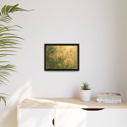 Honeysuckle Floral Wall Art Canvas Framed Scented Sanctuary - Soft Romance - The Quiet Edit Studios