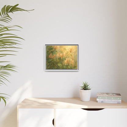 Honeysuckle Floral Wall Art Canvas Framed Scented Sanctuary - Soft Romance - The Quiet Edit Studios