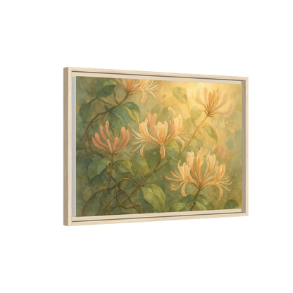 Honeysuckle Floral Wall Art Canvas Framed Scented Sanctuary - Soft Romance - The Quiet Edit Studios