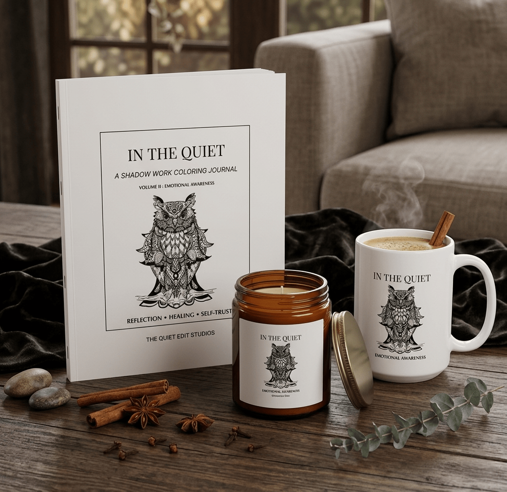 In The Quiet II: Emotional Awareness - A Shadow Work Coloring Journal | Minimalist Adult Coloring Book - The Quiet Edit Studios