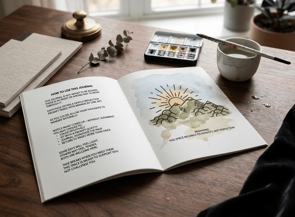 In The Quiet II: Emotional Awareness - A Shadow Work Coloring Journal | Minimalist Adult Coloring Book - The Quiet Edit Studios